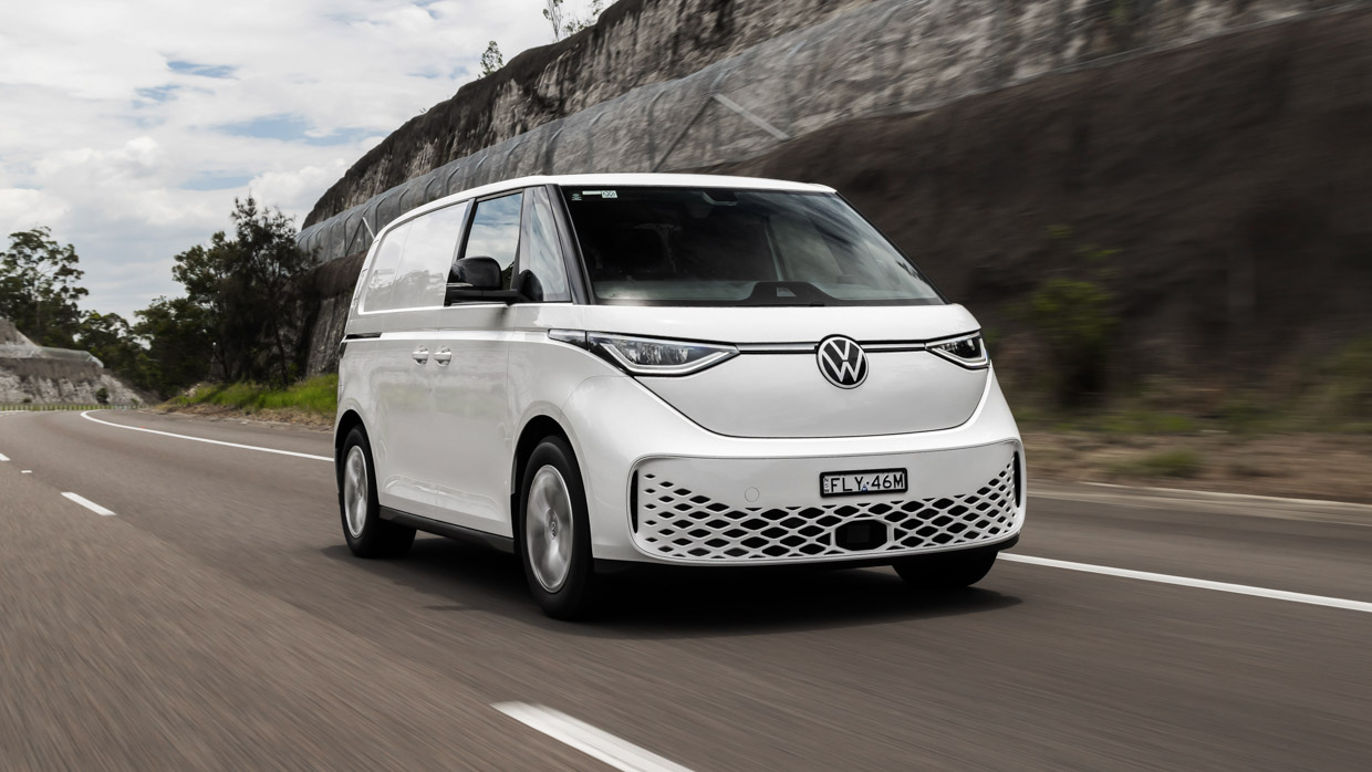 Volkswagen ID Buzz Cargo 2025 driving front 3