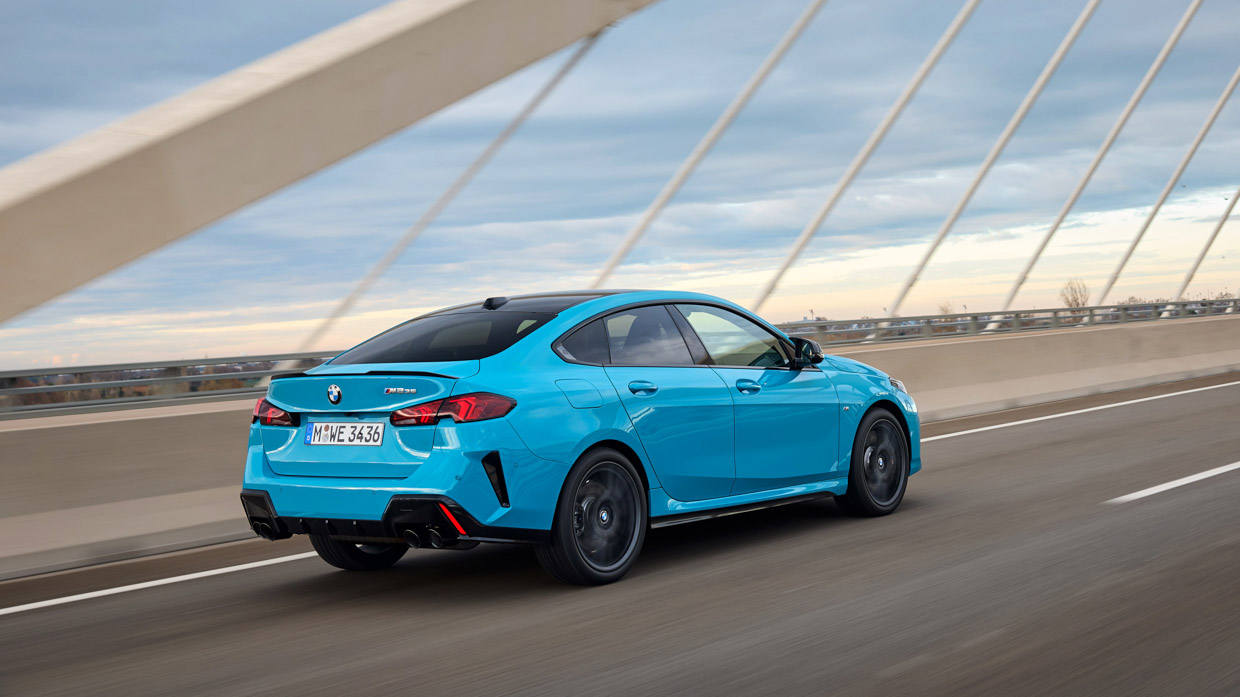BMW M235 xDrive 2025 driving rear