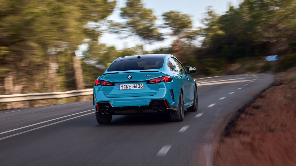 BMW M235 xDrive 2025 driving rear 2