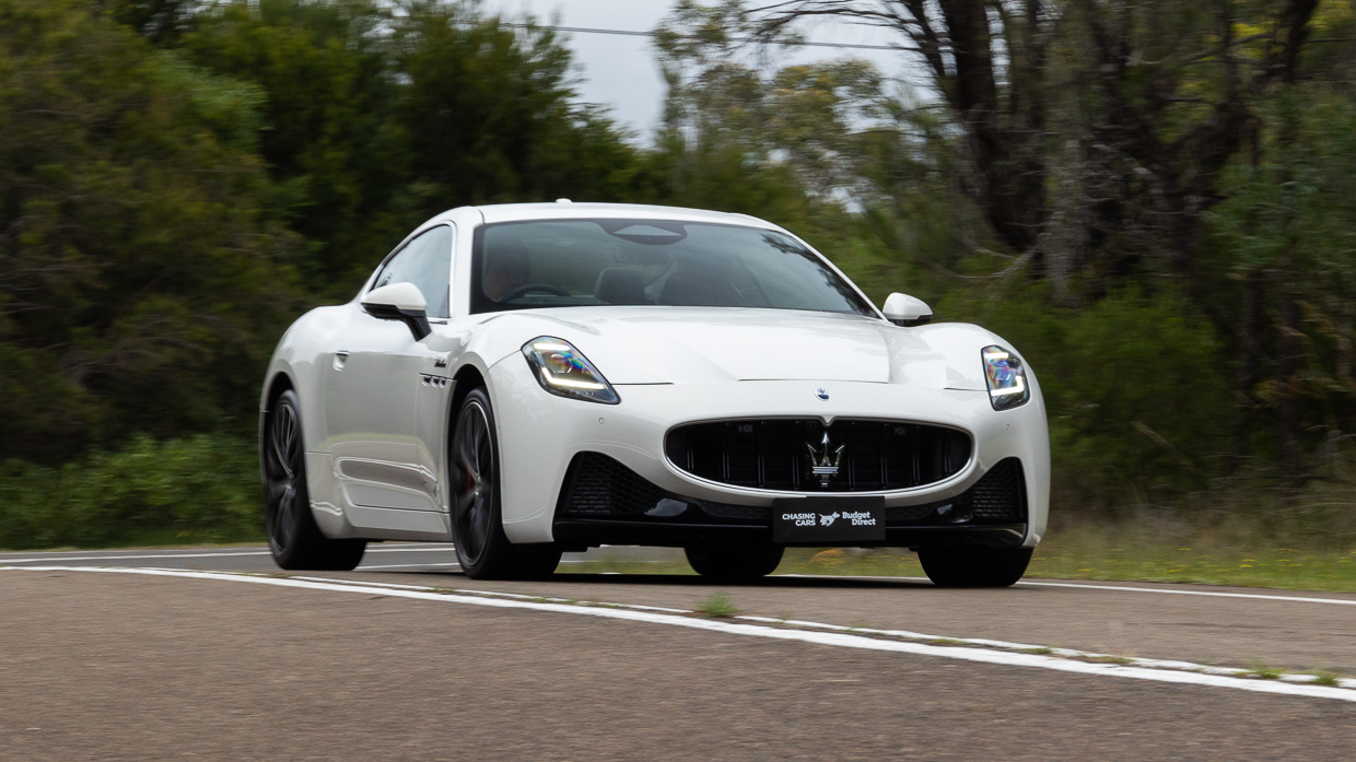 Maserati GranTurismo Modena 2025 driving front 2