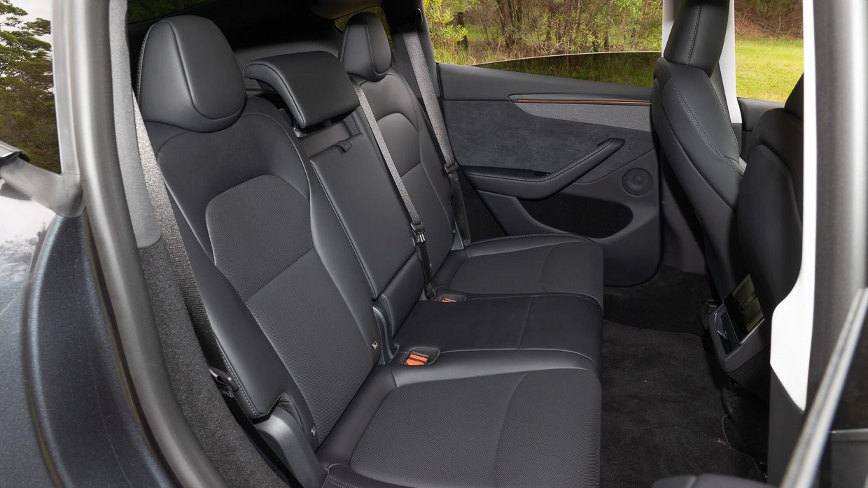 Tesla Model Y 2025 interior back seat