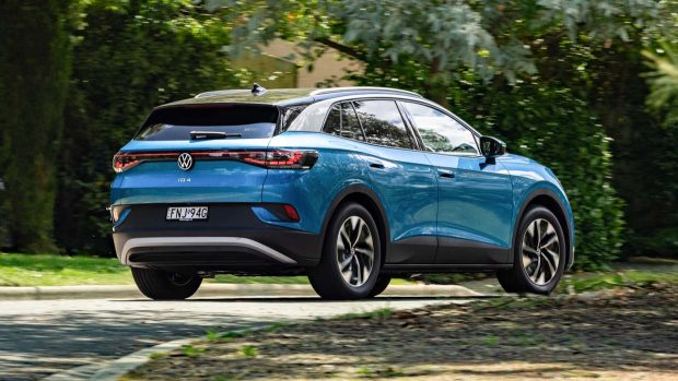 Volkswagen ID4 Pro 2025 driving rear 3