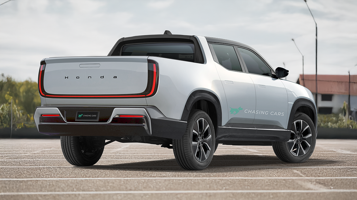 2025 Honda Ute render rear 3 4