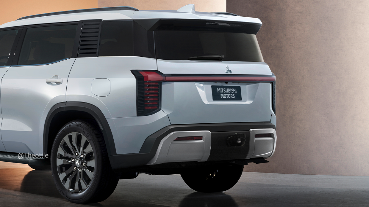 2025 Mitsubishi Pajero render rear 3 4 close