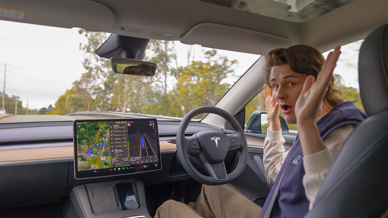 2025 Telsa FSD in car 2
