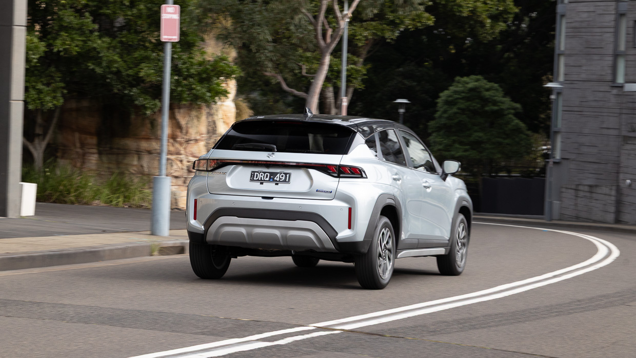 Suzuki Fronx hybrid 2025 driving rear