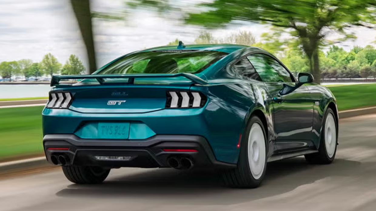 2026 Ford Mustang Blue rear 3 4