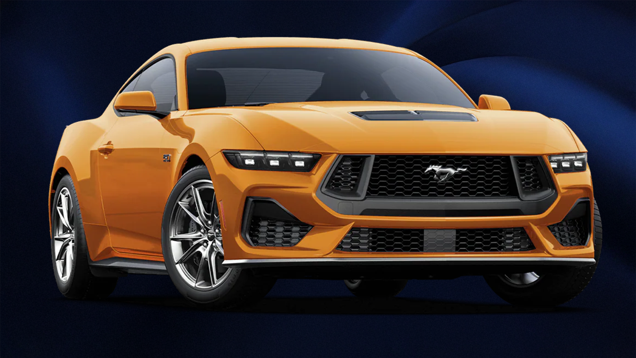 2026 Ford Mustang Orange front 3 4 alt