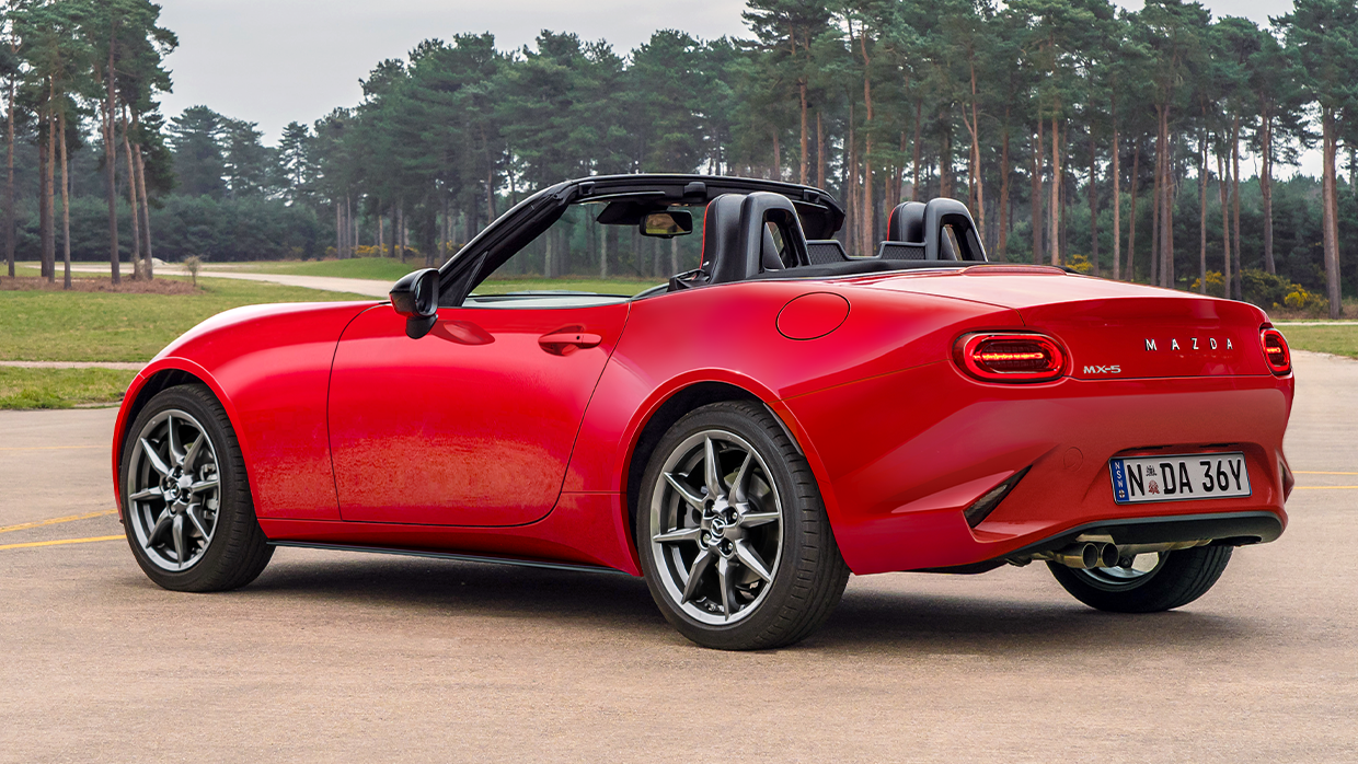 2026 Mazda NE MX 5 render rear 3 4