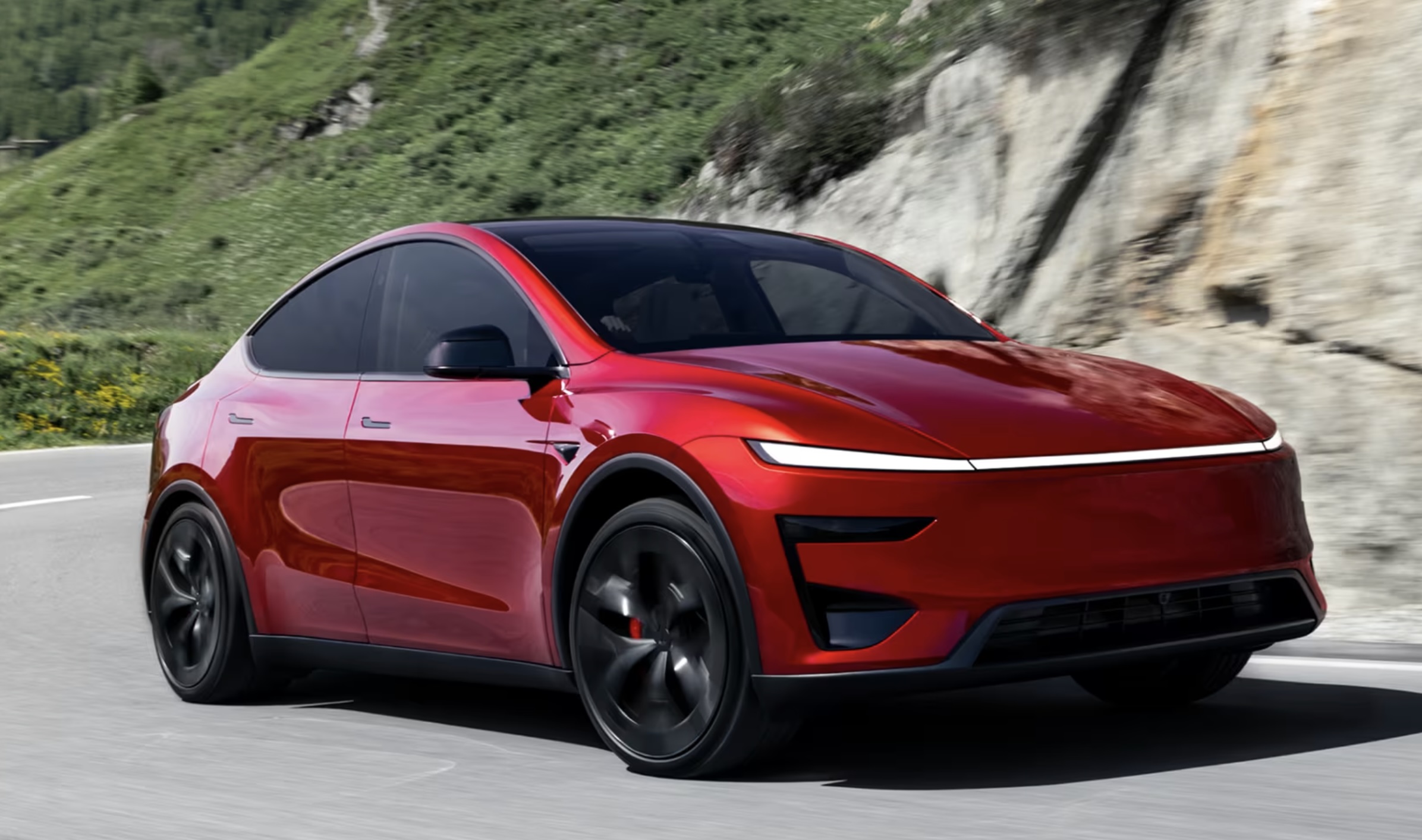 Tesla Model Y Performance action