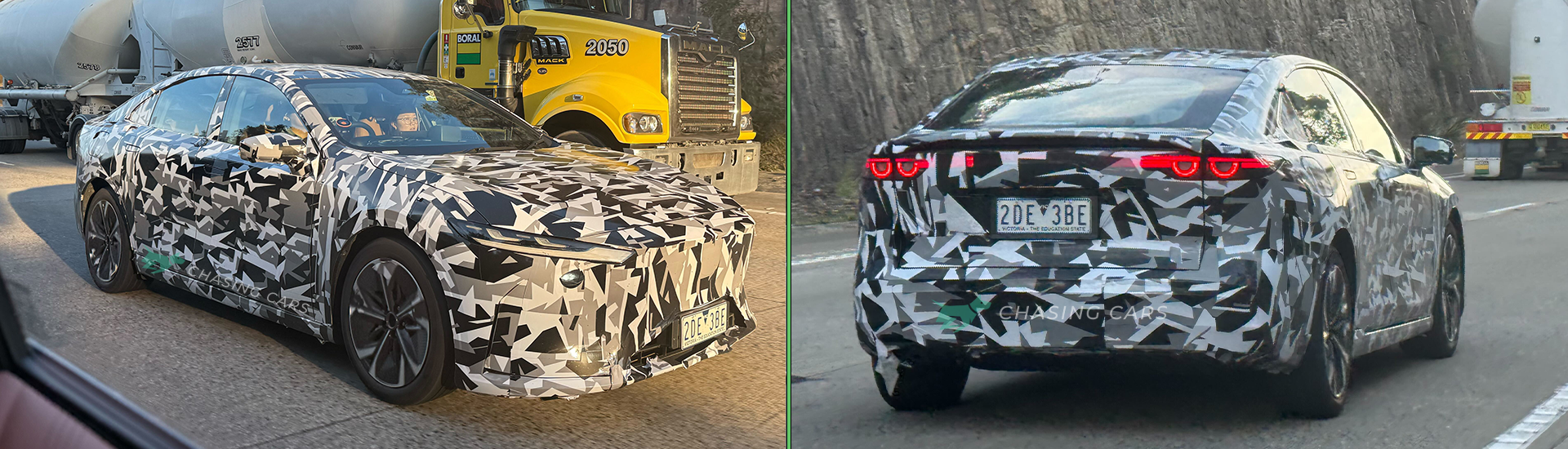 Mazda 6 EV sedan spied on Aussie roads – rival to Tesla Model 3 and BYD Seal expected here in 2026