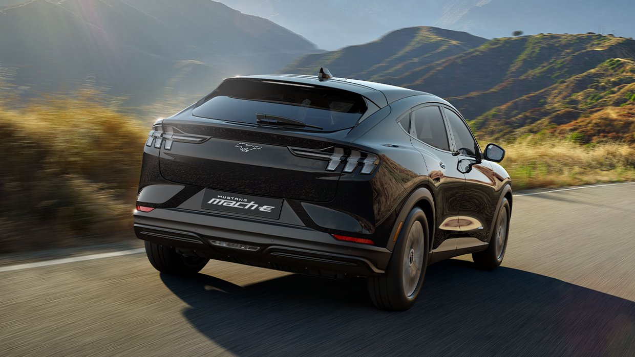 2025 Ford Mustang Mach E rear 3 4 driving