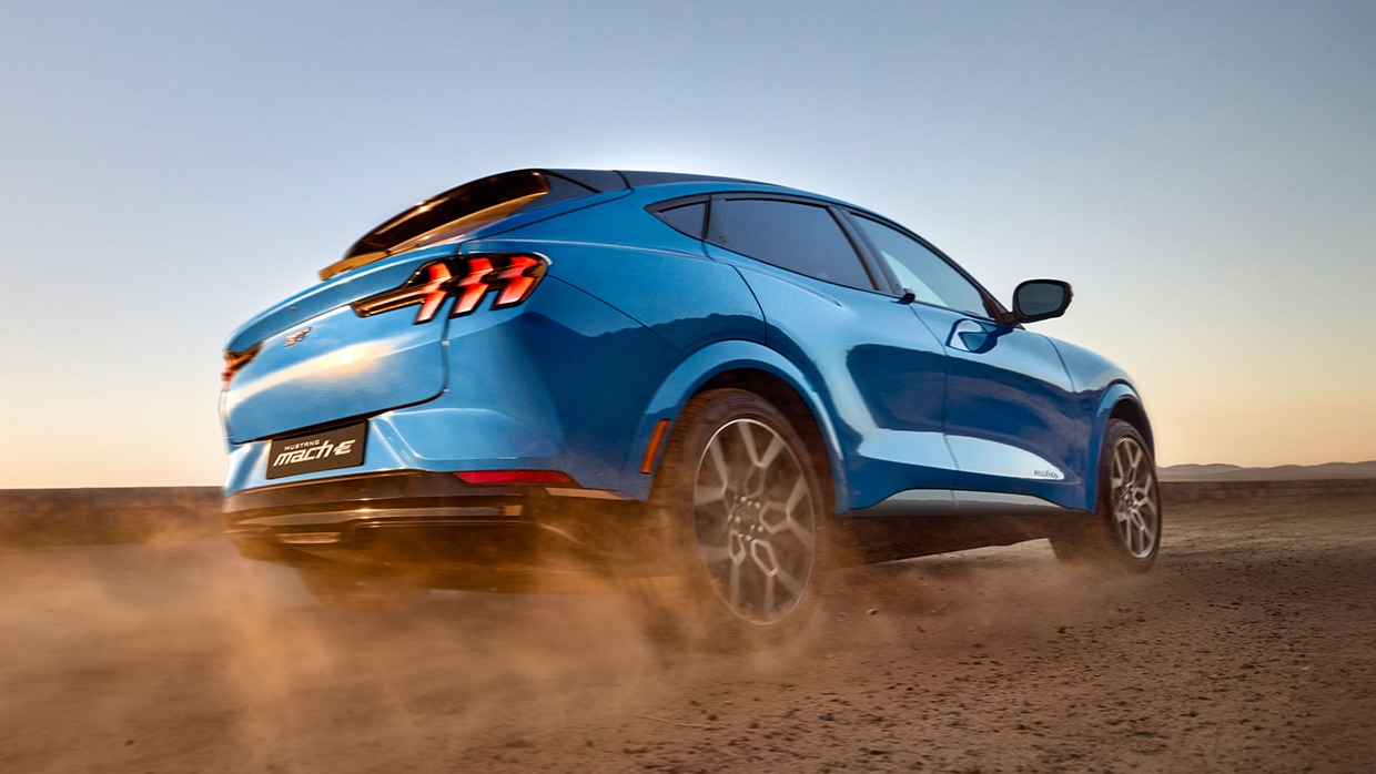 2025 Ford Mustang Mach E rear 3 4