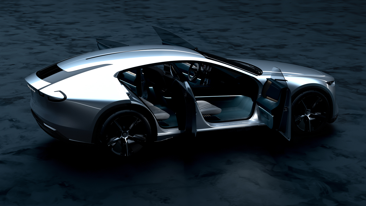 Rotary hybrid hero packs 375kW and 800km driving range: Mazda Vision-X Coupe concept previews future brand halo 15 2026 Mazda Vision X Coupe doors